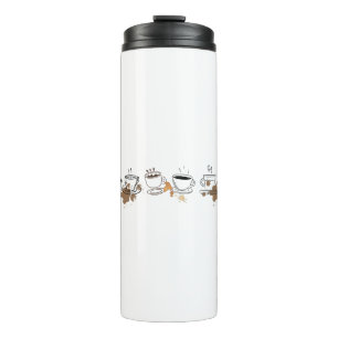 Coffeine Chaos - Coffee Cup & Stain Lover Design Thermosbecher