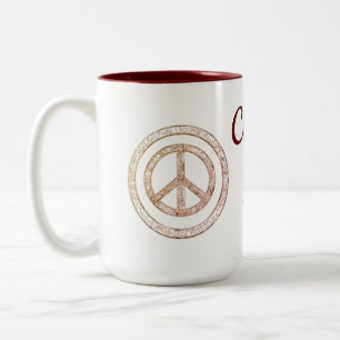 Coffeine Elegance: Stilvolle Sip Coffee Tasse" Zweifarbige Tasse