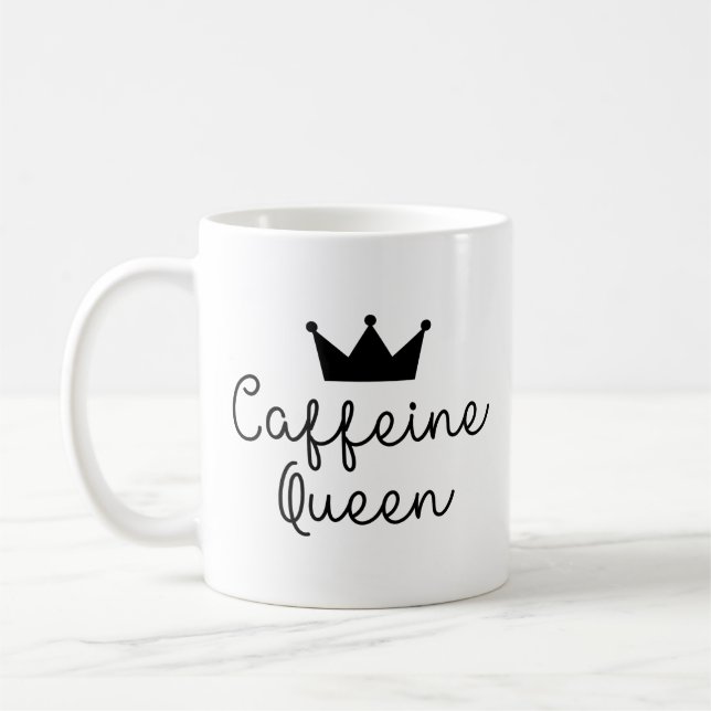 Coffeine Queen Crown Minimal Minimalistisch Niedli Kaffeetasse (Links)