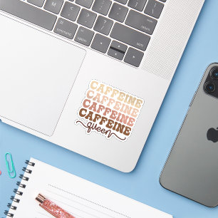 Coffeine Queen I Liebe Kaffeekonzept Funny Happy Aufkleber