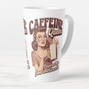Coffeine Queen - Java & Sarcasm Retro Design Milchtasse