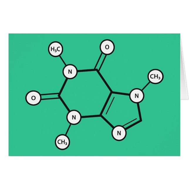 Coffeinmolekül (Vorderseite (Horizontal))
