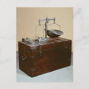 Coffer und Waage Postkarte