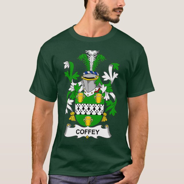Coffey Coat of Arms Familienwappen T-Shirt (Vorderseite)