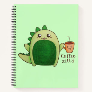 Coffezilla! Ich brauche Kaffee! Anpassbarer Dinosa Notizbuch