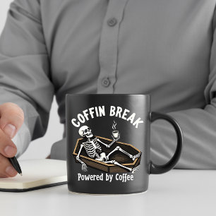 Coffin Break Skeleton Coffee Mug