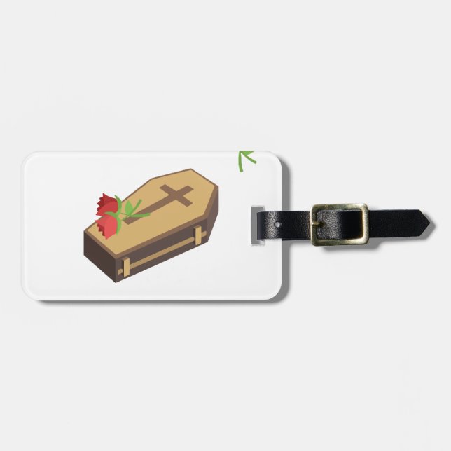 Coffin Emojis Gepäckanhänger (Vorderseite horizontal)