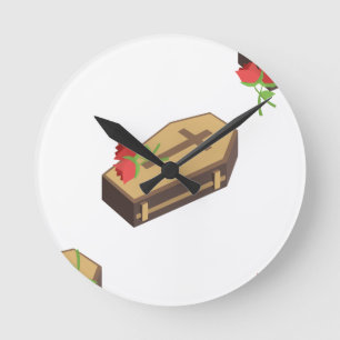 Coffin Emojis Runde Wanduhr