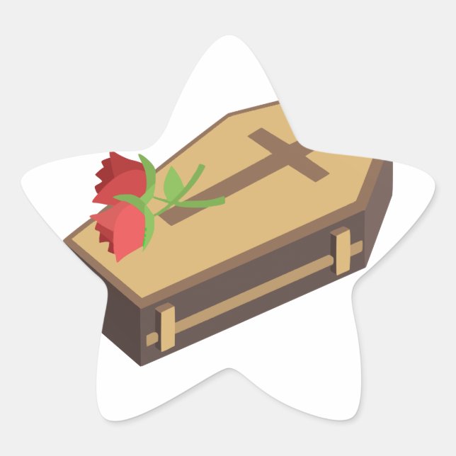Coffin Emojis Stern-Aufkleber (Vorderseite)