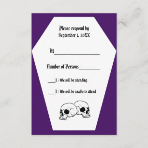 Coffin Ivory (Indigokarte) RSVP-Karte RSVP Karte