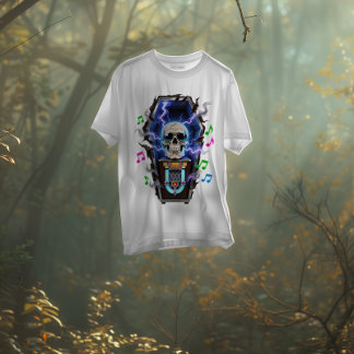 Coffin Jukebox Skull - Elektrisches Afterlife-T-Sh T-Shirt