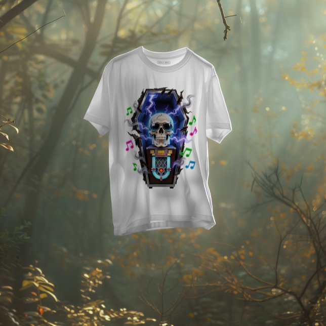 Coffin Jukebox Skull - Elektrisches Afterlife-T-Sh T-Shirt (Von Creator hochgeladen)