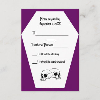 Coffin (Lila) RSVP-Karte RSVP Karte