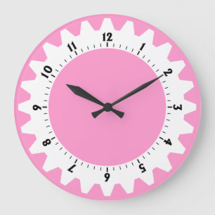 Cogged 01 - Pink Große Wanduhr
