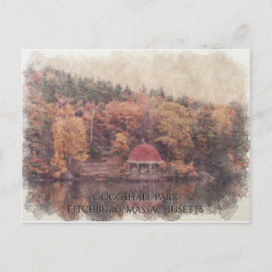 Coggshall Park Fitchburg, Massachusetts Postkarte