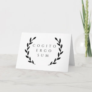 Cogito Ergo Sum Ich denke daher bin ich Karte