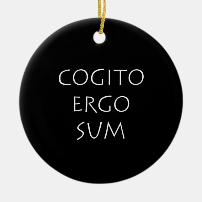 Cogito ergo sum keramik ornament (Vorne)