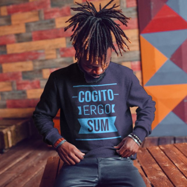 Cogito ergo sum - lateinischer Ausdruck Sweatshirt (Von Creator hochgeladen)