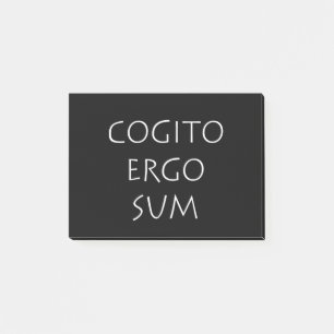 Cogito ergo sum post-it klebezettel