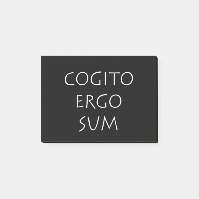 Cogito ergo sum post-it klebezettel (Vorderseite)