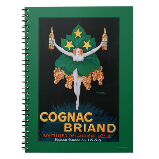 Cognac Briand Promotionplakat Notizblock (Vorderseite)