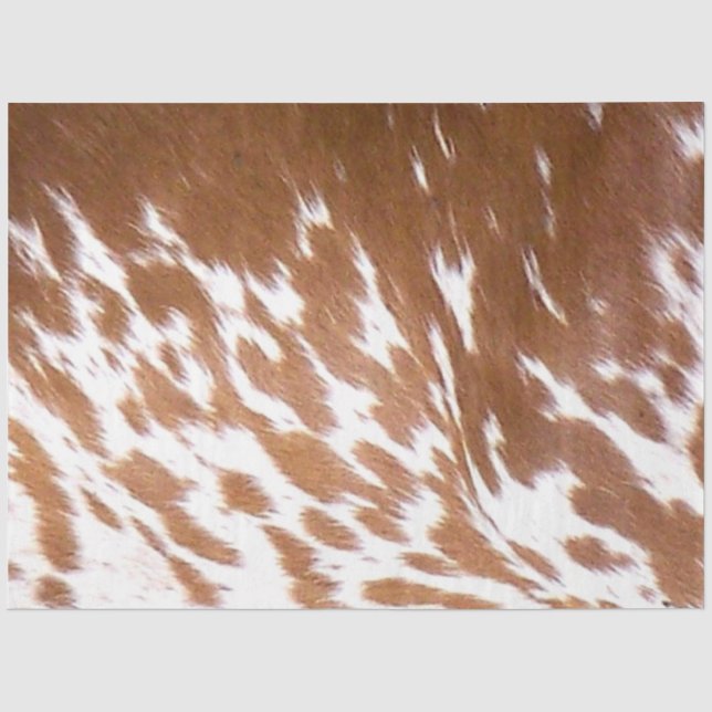 Cognac Cowhide Decoupage Sheet 18lb 20" x 30" Seidenpapier (Vorderseite)