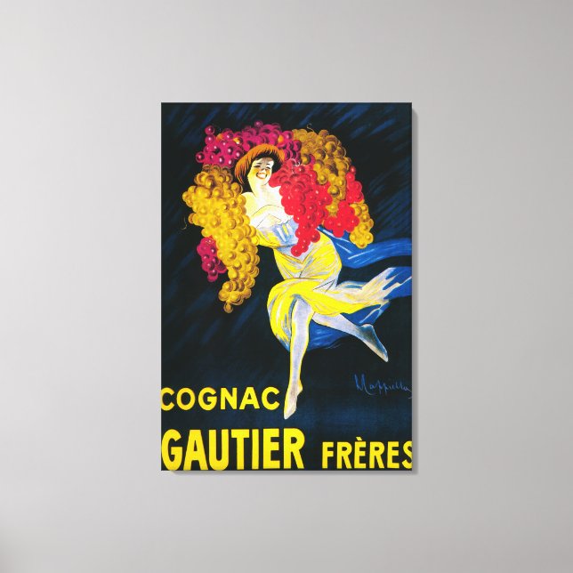 Cognac Gautier Promotion PosterFrankreich Leinwanddruck (Vorderseite)