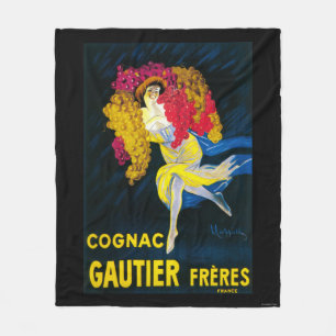 Cognac Gautier WerbeplakatFrankreich Fleecedecke