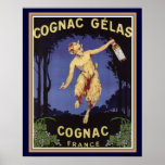 Cognac Gelas - Frankreich - Art Deco Poster 16 x 2<br><div class="desc">Nice Art Deco Poster für Cognac Gelas</div>