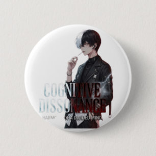 Cognitive Dissonanz Ästhetischer Anime-Junge Kunst Button