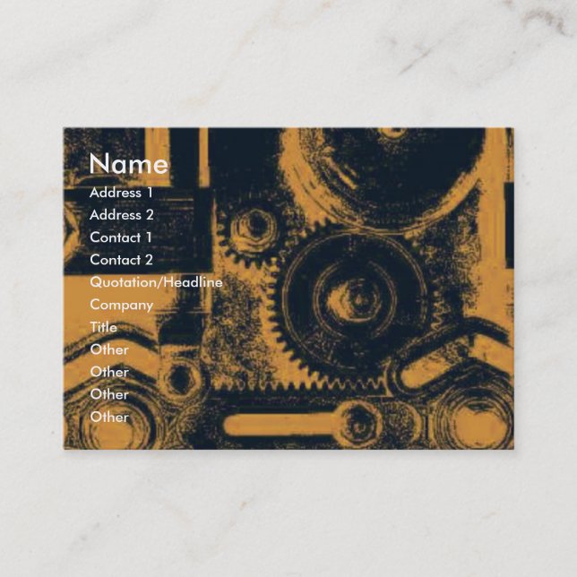 Cogs Business Card Visitenkarte (Vorderseite)