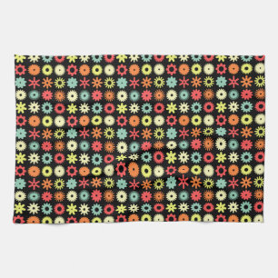 Cogs - Farben 04 - auf schwarz Geschirrtuch