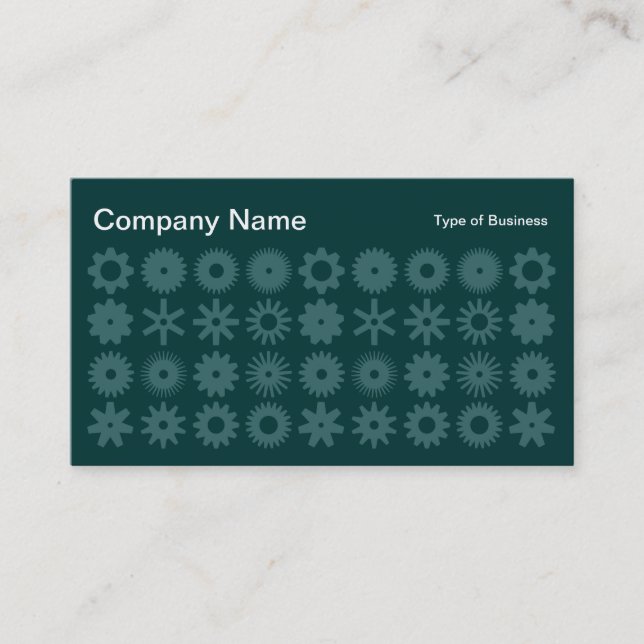 Cogs - Grüne Schattierungen 03 Visitenkarte (Vorderseite)