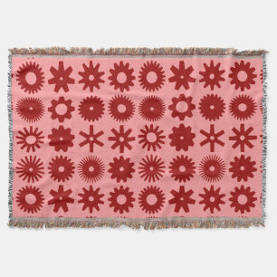 Cogs - Ruby on Soft Pink Decke