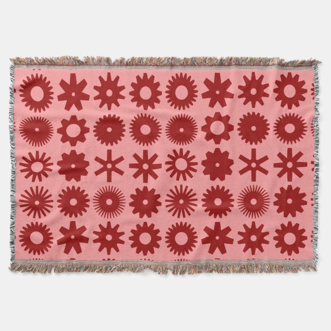 Cogs - Ruby on Soft Pink Decke (Vorderseite)
