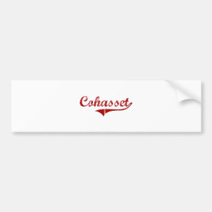 Cohasset Massachusetts klassischer Entwurf Autoaufkleber