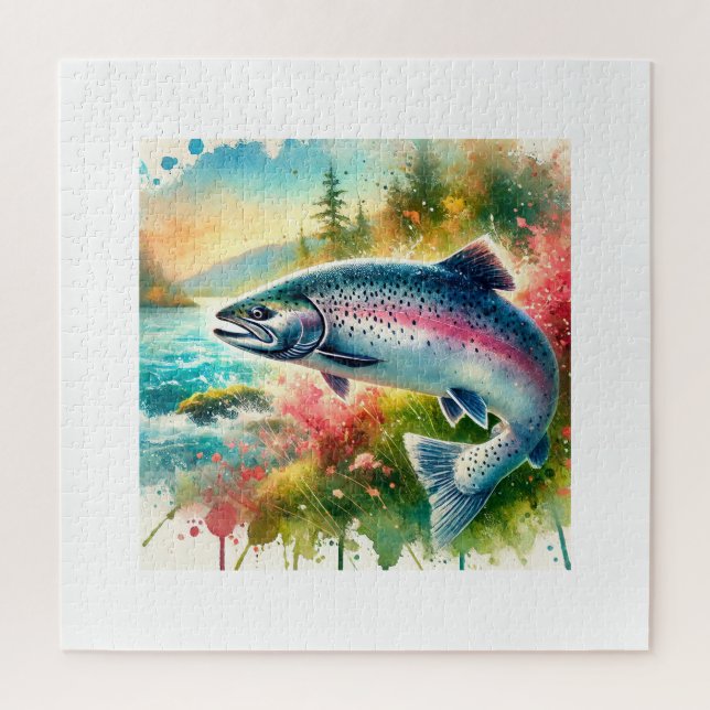 Coho salmon 180724AREF119 - Watercolor (Vertikal)