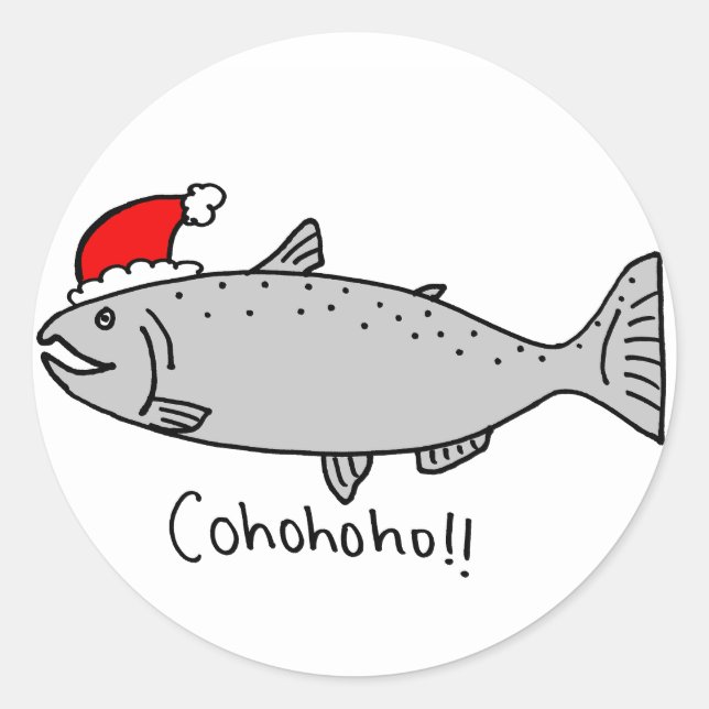 Cohospho Weihnachtslamon Doodle Runder Aufkleber (Vorderseite)