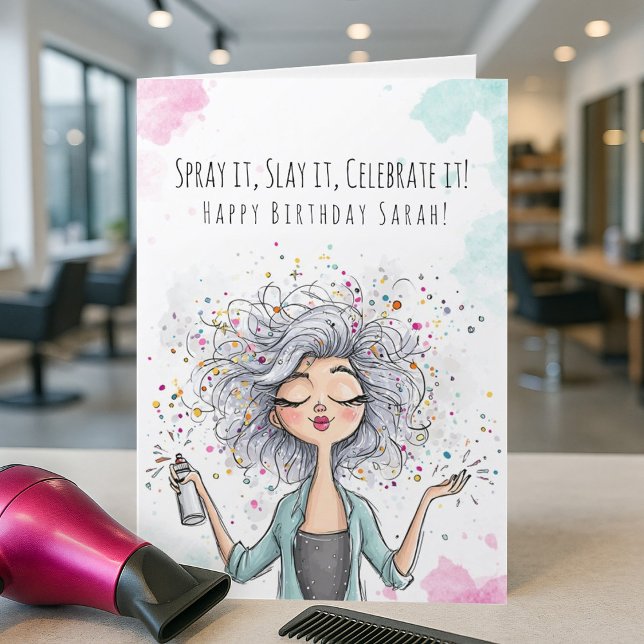 Coiffeur Carte d'anniversaire pour Stylist Friend (Créateur téléchargé)