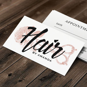 Coiffeur Ciseaux Vintage & Rose Rendez-vous