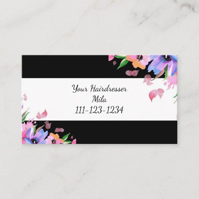 coiffeur, coiffeur carte de visite (Devant)