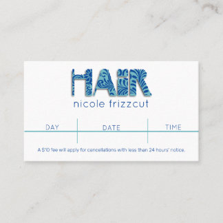 Coiffeur coiffeur carte de visite