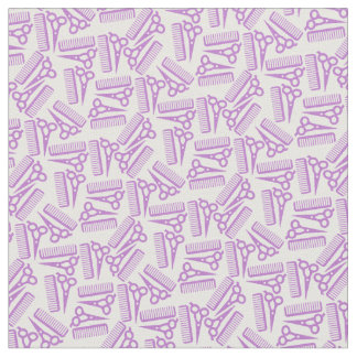 Coiffeur, coiffeur, ciseaux en tissu violet
