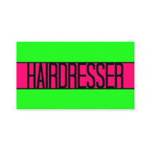 Coiffeur Neon Green et Carte de visite rose chaud