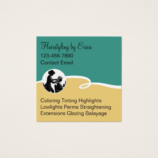 Coiffeuse tendance Cartes de profil professionnell (Devant)