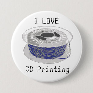 Coil blauer Kunststoff für 3D-Druck mit Text Button