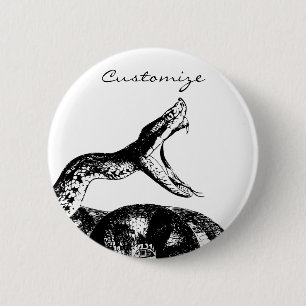 Coiled Rattlesnake Thunder_Cove Button