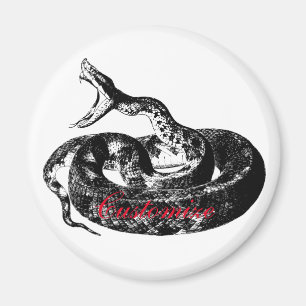 Coiled Rattlesnake Thunder_Cove Magnet