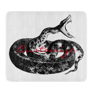 Coiled Rattlesnake Thunder_Cove Schneidebrett