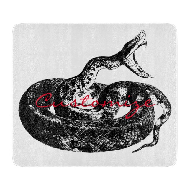 Coiled Rattlesnake Thunder_Cove Schneidebrett (Vorderseite)